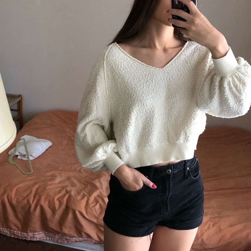 Free people sweater balloon sleeve